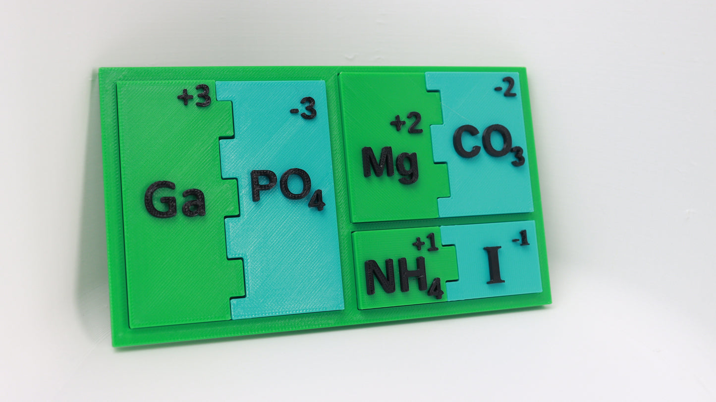 Mini Ionic Bonding Set for Classrooms (3D Printed)