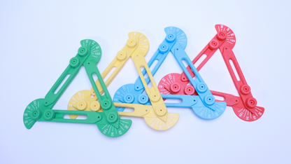 Adjustable & Tactile Math Triangle (2-pack) - For Teaching Angles, Triangles, Trigonometry (3D-Printed)