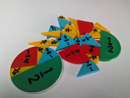 Fraction Circle - Fractions Practice Set (3D Printed)