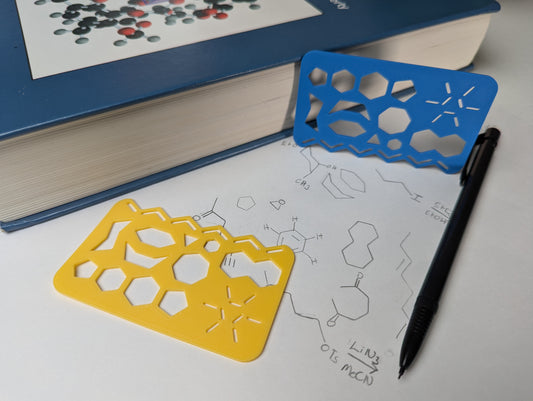 Organic Chemistry Stencil (3D Printed) - 2 pack